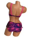 Virágmintás, merevítős bikini - kivehető szivacsos 7364b