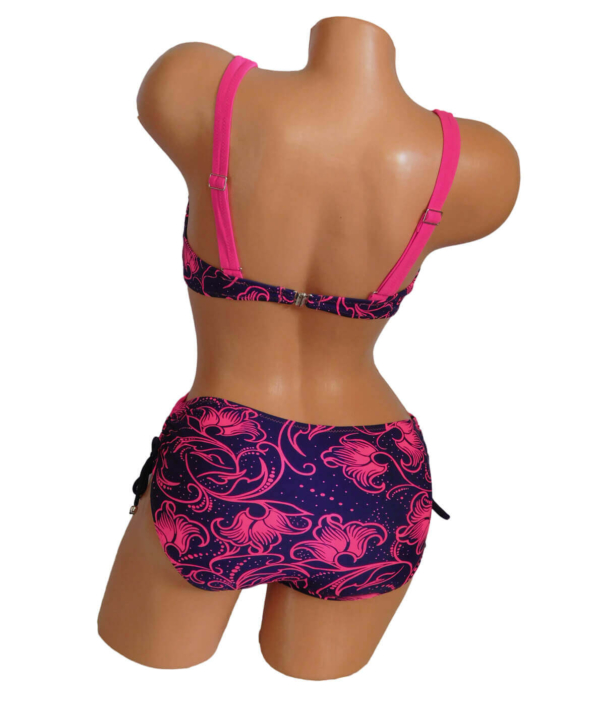Virágmintás, merevítős bikini - kivehető szivacsos 7364b
