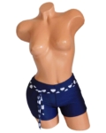 Pöttyös szoknyás tankini, sortos 7501c kék