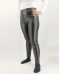 Magas derekú bőrhatású téli női leggings - NH-893 - XL/2XL