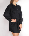 Karcsúsított fazonú hosszított női ing - FSA2101 - Fekete