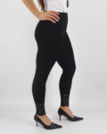 Csipkebetétes női leggings - NF8-1512 - Fekete