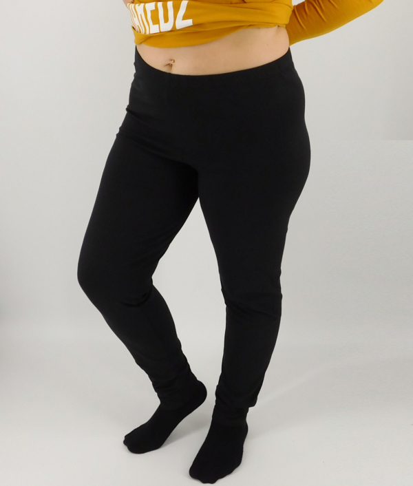 Nagyméretű pamut leggings - N2103 - Fekete