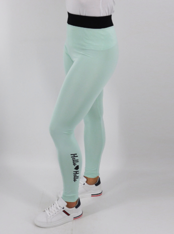 Feliratos női leggings - N-21138 - Zöld