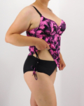 Merevítős, zárt hátú, szivacsos kosaras tankini – FB-8620-2