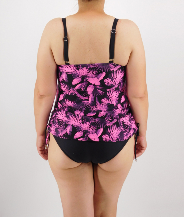 Merevítős, zárt hátú, szivacsos kosaras tankini – FB-8620-2