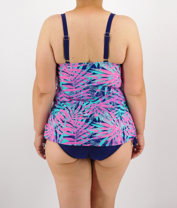 Merevítős, zárt hátú, szivacsos kosaras tankini – FB-8620