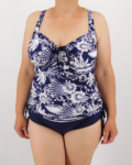 Nagyméretű A vonalú tankini – FR-68811 - Fehér
