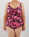 Nagyméretű A vonalú tankini – FR-68811 - Rózsaszín