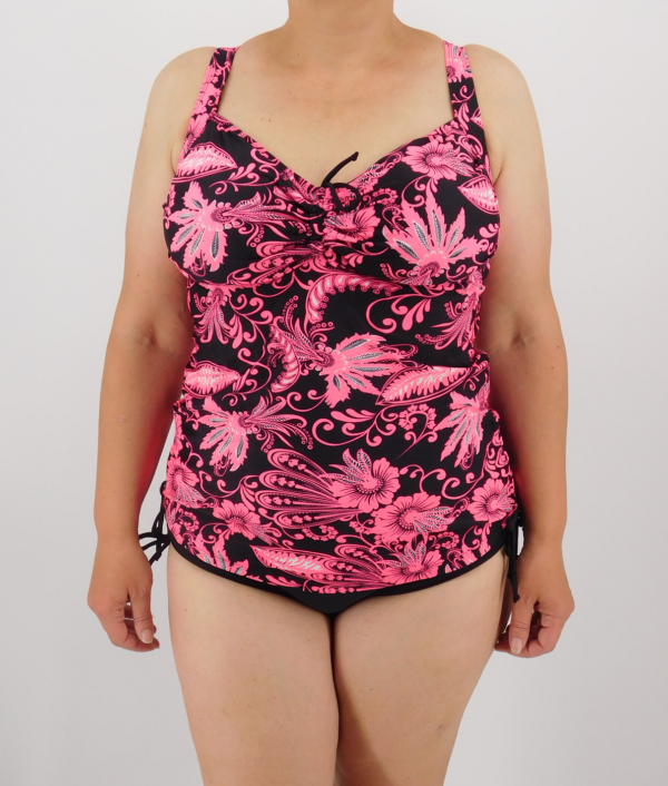 Nagyméretű A vonalú tankini – FR-68811 - Rózsaszín