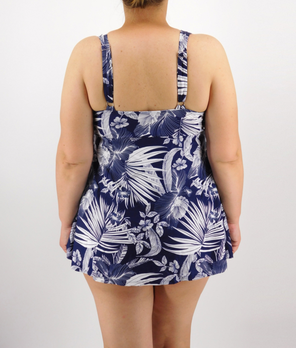 Nagyméretű, zárt hátú szoknyás tankini - R68801-2021-fehér3