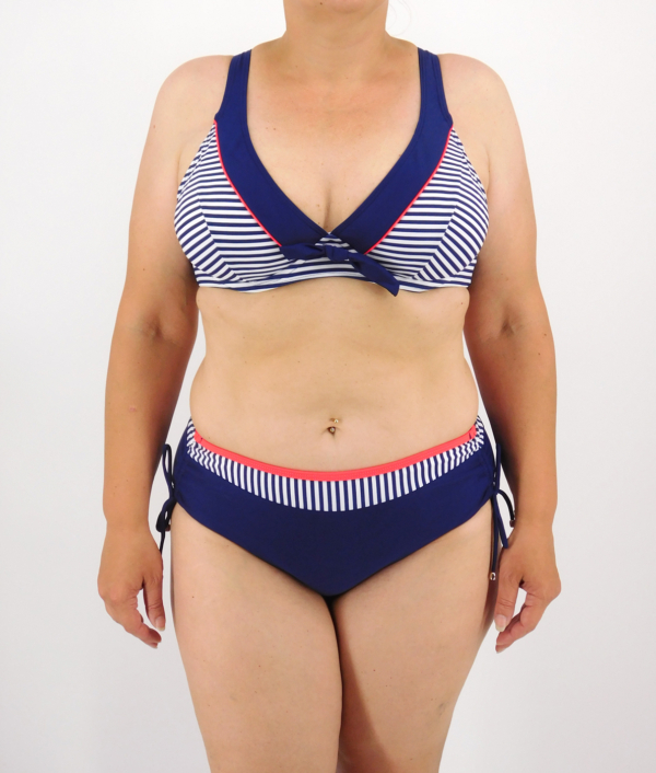 Merevítős, kivehető szivacsos bikini, csíkos - FB8445-1