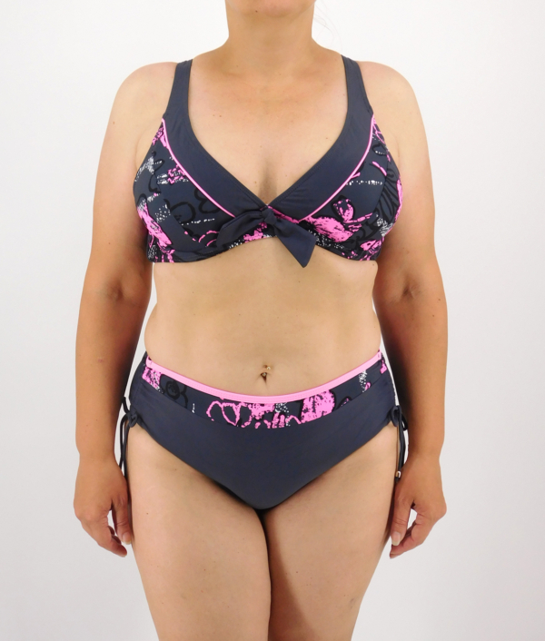 Merevítős, kivehető szivacsos bikini, mintás - FB8445-2