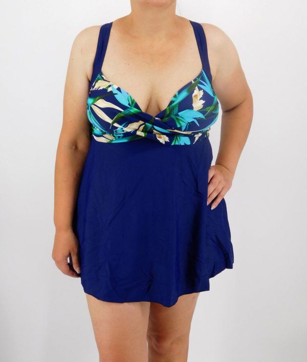 Fix szivacsos, hátán kötős, A vonalú tankini – FS-KK9921