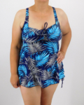 Kivehető szivacsos “A” vonalú tankini – FS-KK9910 - Kék