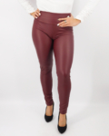 Bőrhatású női leggings – N-2203-1 - Bordó