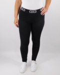 Női leggings felirattal – N-A8676 - Fekete