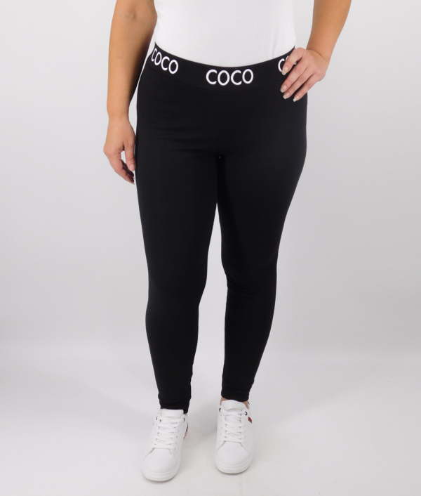 Női leggings felirattal – N-A8676 - Fekete