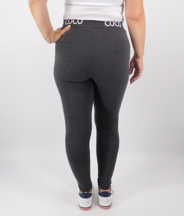 Női leggings felirattal – N-A8676 - Szürke