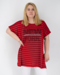Nagyméretű, női póló - P-2231 - piros