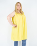 Női, egyszínű nyári ruha - R-2202 - sárga