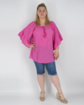 egyszinu-fodros-bo-ujju-noi-gez-felso-f-2236 - pink