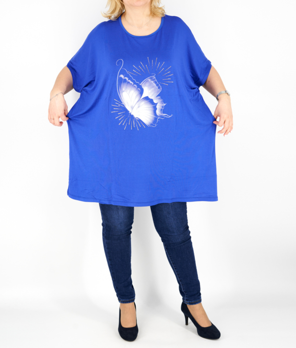 Nagyméretű női póló - P2304-kék