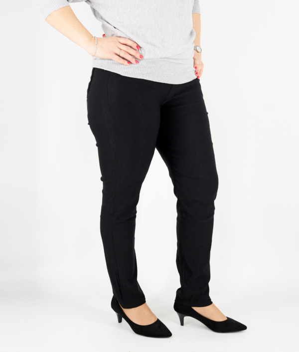 Nagyméretű női sztreccs nadrág - L-23-fekete-3