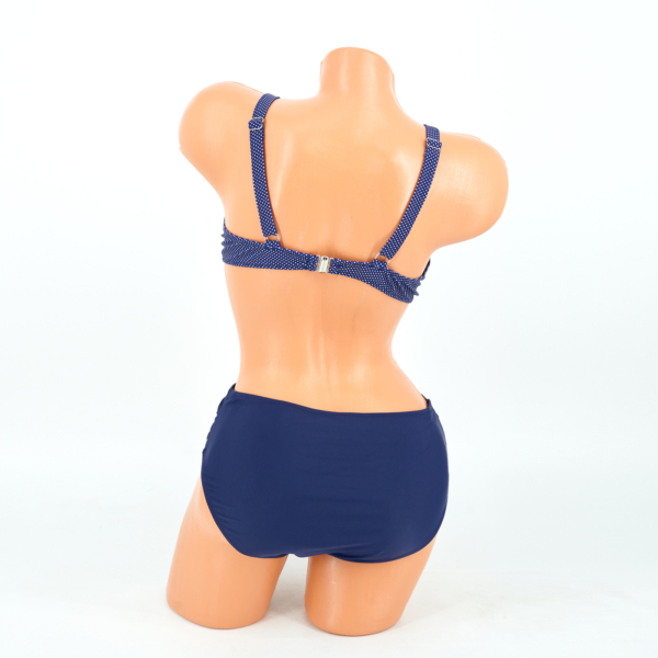 Merevítős Szivacsos, pöttyös bikini - 23832-B-s.kék-2