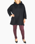 Fekete, Anyagában mintás tunika - T23157
