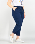 Gumis derekú, női sztreccs nadrág - N9108 - Sötétkék-3