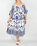 Nyitott vállú nyári ruha - R83495 - Kék