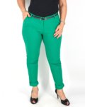 Elegáns női nadrág + öv - N2825 - Benetton zöld