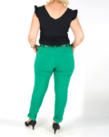 Elegáns női nadrág + öv - N2825 - Benetton zöld
