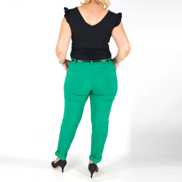 Elegáns női nadrág + öv - N2825 - Benetton zöld