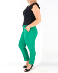 Elegáns női nadrág + öv - N2825 - Benetton zöld