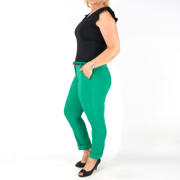 Elegáns női nadrág + öv - N2825 - Benetton zöld