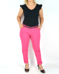 Elegáns női nadrág + öv - N2825 - Pink