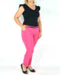 Elegáns női nadrág + öv - N2825 - Pink