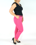 Elegáns női nadrág + öv - N2825 - Pink