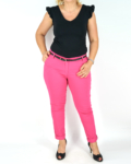 Elegáns női nadrág + öv - N2825 - Pink