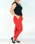 Elegáns női nadrág + öv - N2825 - Piros 10 Elegáns női nadrág + öv - N2825 - Piros