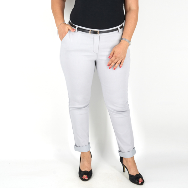 Elegáns női nadrág + öv - N2825 - Szürke
