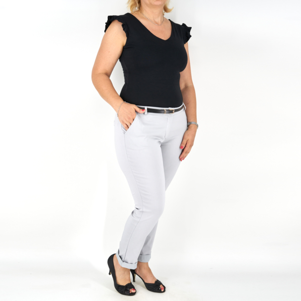Elegáns női nadrág + öv - N2825 - Szürke