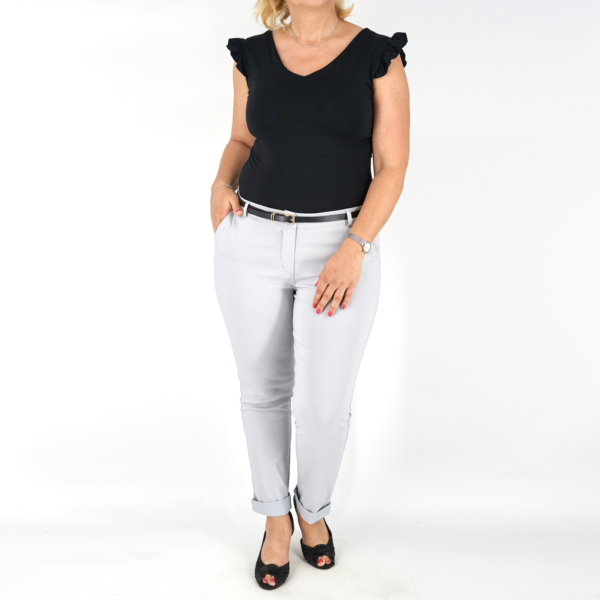 Elegáns női nadrág + öv - N2825 - Szürke