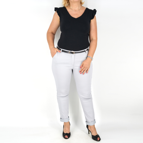 Elegáns női nadrág + öv - N2825 - Szürke