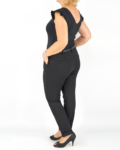 Elegáns őszi női nadrág + öv - N2808 - Fekete-3