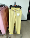 Elegáns női nadrág + öv - N2808 - Sárga