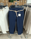 Elegáns női nadrág + öv - N2808 - Sötétkék