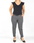 Elegáns őszi női nadrág + öv - N2808 - Szürke-2